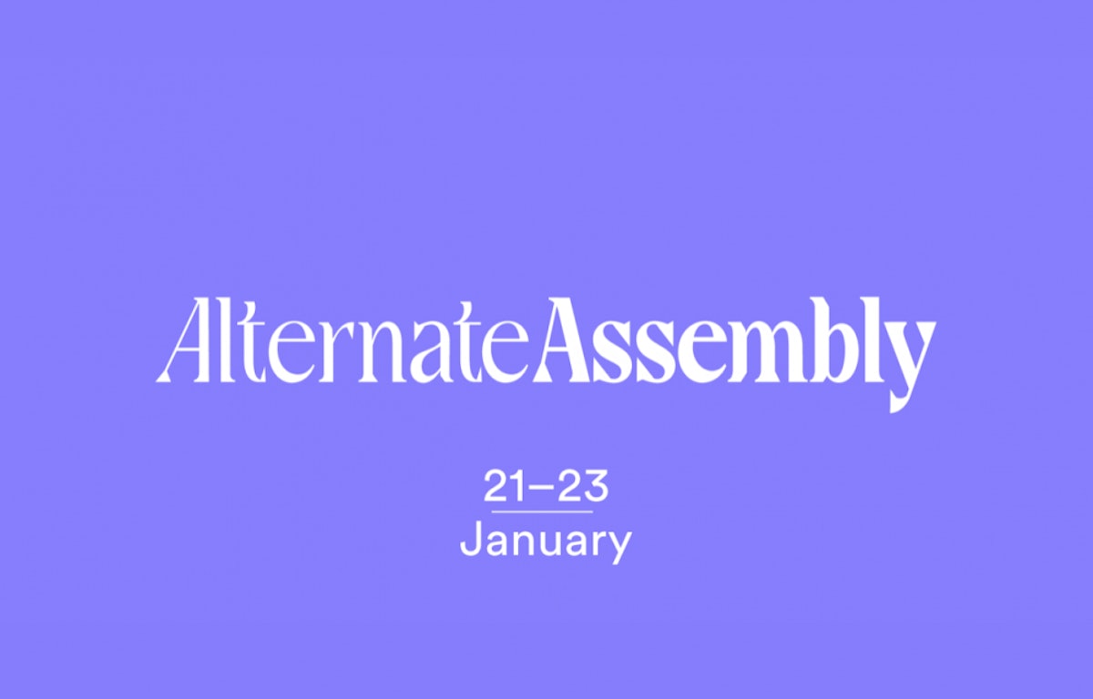White text on purple background: "Alternate Assembly 21-23 January"