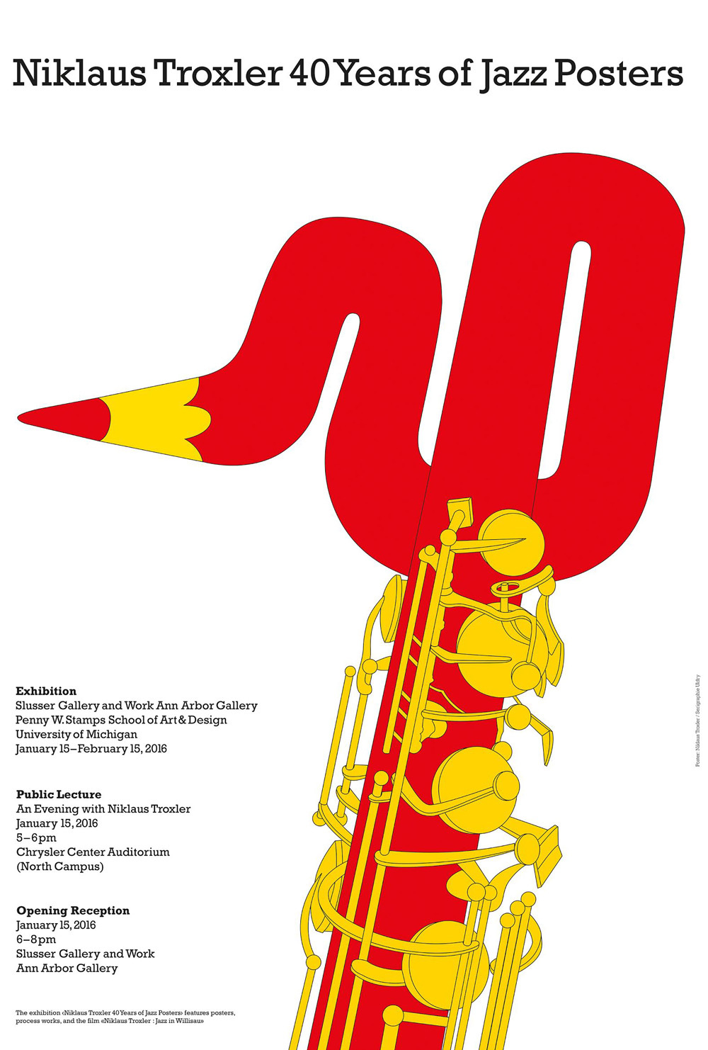 Niklaus Troxler: 40 Years of Jazz Posters, 1/15/2016 | U-M Stamps