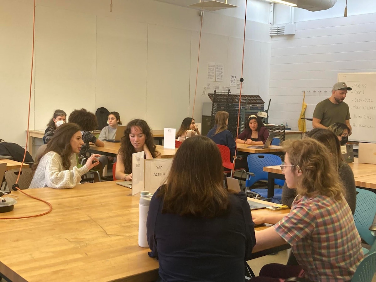 Students participate in portfolio reviews