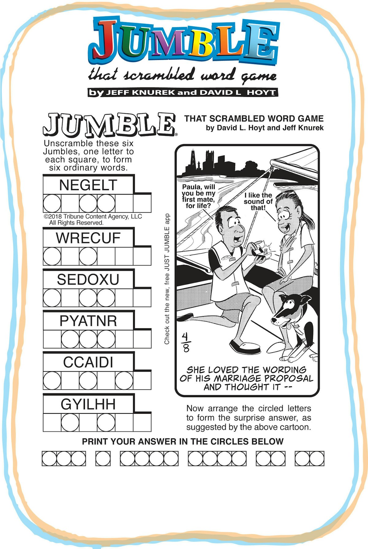 Jumble Daily, Free Online Game